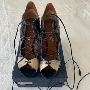 Snake Leather High Heels